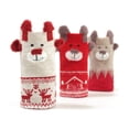 thumbnail image 3 of EeaseMX Par de calcetines navideños peludos con temática navideña, calcetines de colores para niñas (patrón 3), 3 of 8
