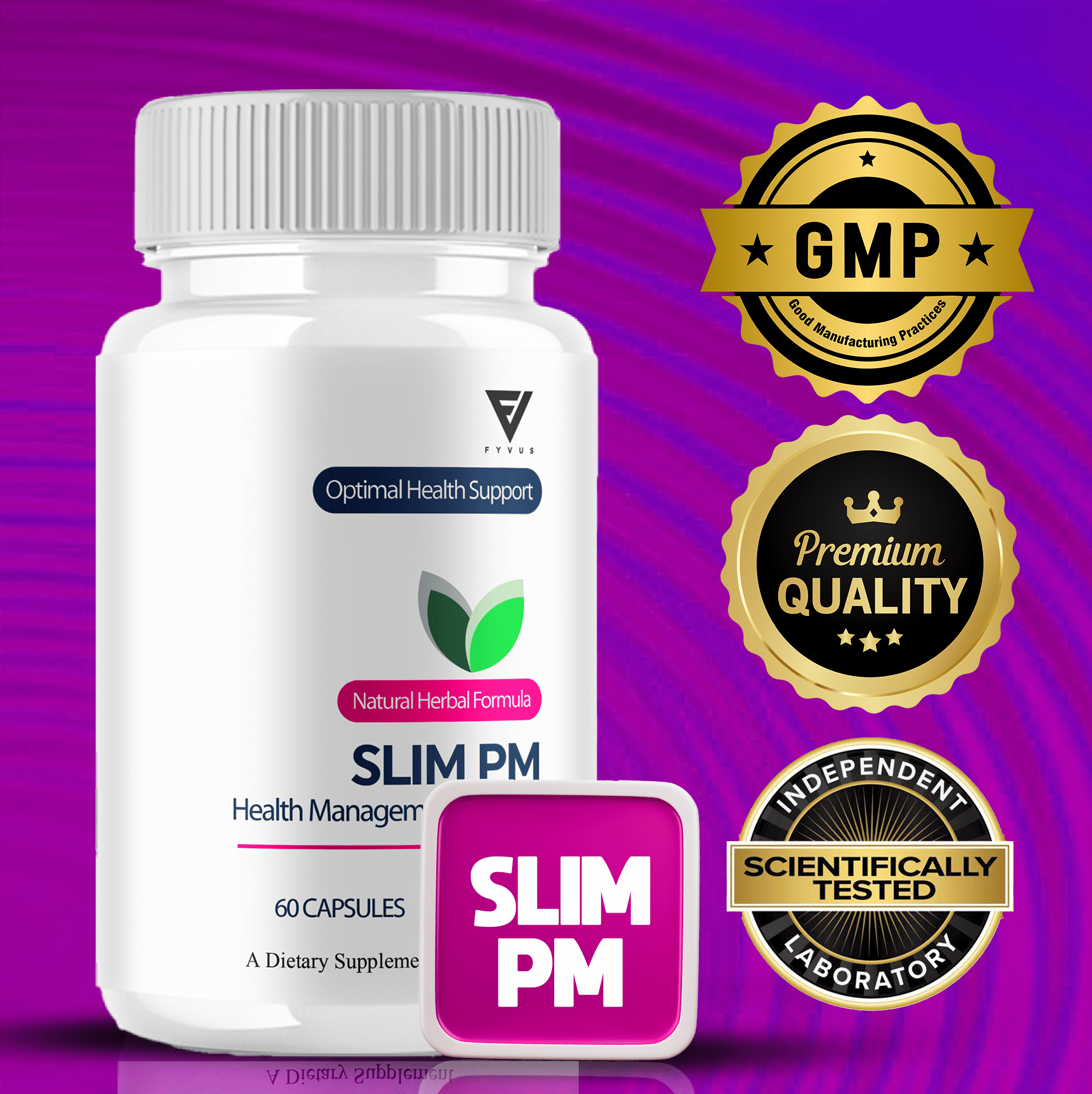 (5 Pack) Slim PM Health Management Pills, SlimPM Advanced Support (300 Capsules)