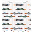 thumbnail image 3 of Ambesonne Colorful Shower Curtain, Jets Aviation Design, 69"Wx84"L, Multicolor, 3 of 5