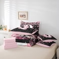 thumbnail image 6 of Manfei Girls Pink Monogrammed Bedding Comforter Set 7pcs, Personalized Letter Q King Bedding Sets, Kawaii Axolotl Cherry Blossoms Bed Sheets, Luxury Bedroom Decor, 6 of 8