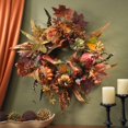 thumbnail image 2 of Nearly Natural 4924 Pumpkin and Berry Wreath, 24-Inch, Autumn, 2 of 2