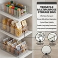 thumbnail image 3 of Pantry Organizers and Storage, Clear Plastic Storage Bins with Handles, Stackable Clear Organizer Bins for Pantry, Fridge Organizer Bins, Refrigerator Storage and Freezer Organizer Bins, Set of 6, 3 of 8