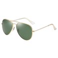 thumbnail image 1 of Gafas de marco de metal Gafas de sol de aviación de doble puente de moda Protección solar FLhrweasw Nuevo, 1 of 6