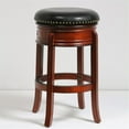 thumbnail image 2 of Bowery Hill 30" Contemporary Wood Swivel Bar Stool in Black/Brandy Brown, 2 of 2