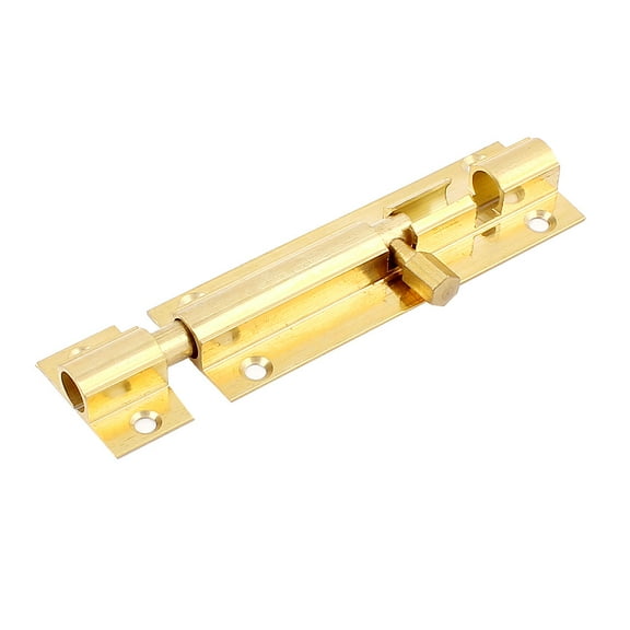 Uxcell 3" Long Brass Door Security Latch Sliding Lock Barrel Bolt Gold Tone