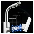 thumbnail image 4 of Kitchen Faucets Copper Kitchen Sink Water Tap, Deck Mounted Stream Sprayer Head Single Hot Cold Taps Silver ,Versatile Features, 4 of 6