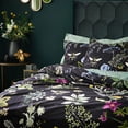 thumbnail image 2 of Wylder Midnight Bee Velvet Floral Duvet Cover Set, 2 of 4