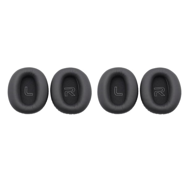 Seitruly Almohadillas para los oídos Cojín para auriculares Protección auditiva Piezas de reparación de orejeras Reemplazo para auriculares Negro 2piezas