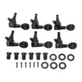 thumbnail image 1 of 3 Left 3 Right String Tuning Keys Fully Enclosed Knob Zinc Alloy Machine Head Tuners for Acoustic Electric Guitar Black, 1 of 4