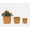 Yellow, variant on mdj pottery Ceramic Plant Pots Set of 3, Drainage Hole Design Planters for Outdoor Plants Indoor Use, Glossy Antique Blue Containers for Patio Garden Windowsill