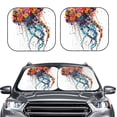 thumbnail image 2 of Fotbe Colorful Floral Jellyfish Juego de 2 Piezas de Parasoles para Parabrisas | Bloqueador Solar para Auto | Accesorios Plegables para Protección Solar Interior-Large, 2 of 6
