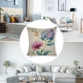 thumbnail image 3 of flower butterfly watercolor Linen toss pillowcase decoration pillowcase gifting preferred 24x24 inch cushion cover 4 sets sofa pillowcase sofa bedroom living room car, 3 of 8
