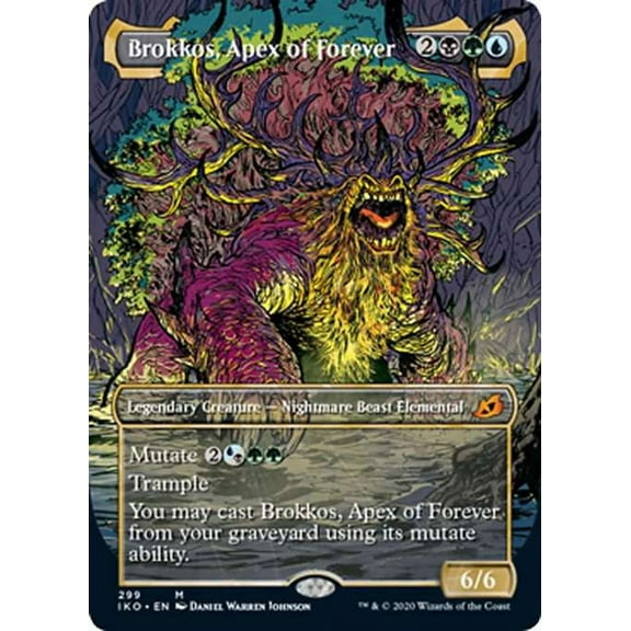 MtG Ikoria: Lair of Behemoths Mythic Rare Brokkos, Apex of Forever (Showcase) #299