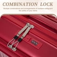 thumbnail image 5 of 14"/20" 2 pcs/set in ABS Spinner Wheel Luggage, with Combination Lock and Front Opening Design, 14" Cosmetic Case (Red), 5 of 12