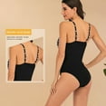 thumbnail image 4 of Women‘s Slimming One Piece V-Neck Front Cross Swimsuit Tummy Control Tankini Bathing Suits  Size S-2XL, 4 of 7