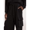 thumbnail image 4 of Scoop Women’s and Women’s Plus Ultimate Scubaknit Wide Leg Cargo Sweatpants, Sizes XS-4X, 4 of 5
