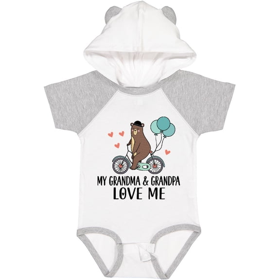 Inktastic Grandma Grandpa Love Me Boys Baby Bodysuit