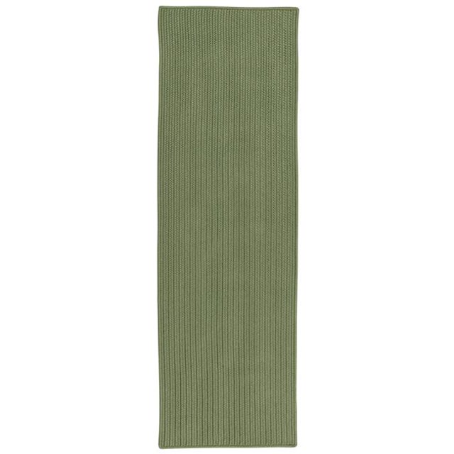 Colonial Mills Rug PU04R030X144S All-Purpose Mudroom Braided Runner Moss Green - 2 ft. 6 in. x 12 ft.