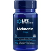 Life Extension Melatonin, 10 mg, Healthy Dose, Our Highest Available Dosage, For Sleep Support, Healthy Immune Response, Oxidative Stress Defense, Vegetarian, 60 Capsules