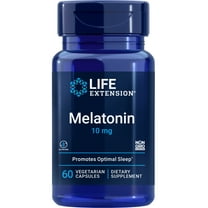 Life Extension Melatonin, 10 mg, Healthy Dose, Our Highest Available Dosage, For Sleep Support, Healthy Immune Response, Oxidative Stress Defense, Vegetarian, 60 Capsules
