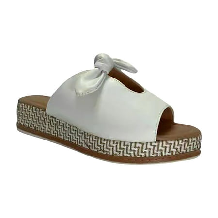 

Platform Ladies Sandals Bowknot Sandals Fish Mouth Casual Ladies Slippers