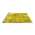 thumbnail image 2 of Ahgly Company Machine Washable Indoor Rectangle Patchwork Yellow Transitional Area Rugs, 2' x 3', 2 of 4