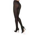 thumbnail image 2 of MeMoi Women's Ultra-Soft Basic Bamboo Blend Ribbed Tights - Womens - Female, Small/Medium, Black, 2 of 5