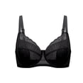 thumbnail image 6 of Nmnitkp Women's Underwire Push Up Bra Lace Trim Breathable Back Closure Adjustable Straps Back Smoothing T-Shirt Bra Plus Size Everyday Comfort Bra for All-Day Wear Black,L, 6 of 6