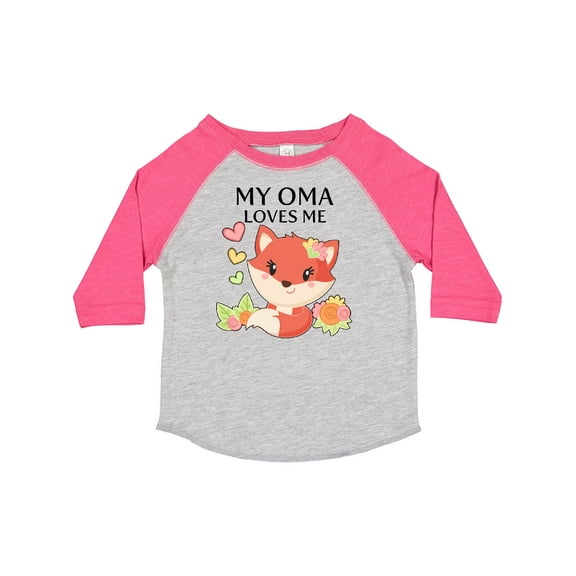 Inktastic My Oma Loves Me- Little Fox Boys or Girls Toddler T-Shirt
