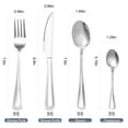 thumbnail image 2 of 24-Piece Silverware Set, Stainless Steel Flatware Set Service for 6, Tableware Cutlery Set for Home Restaurant Party, Dinner Forks/Spoons/Knives, Square Edge & Mirror Polished, Dishwasher Safe, 2 of 7