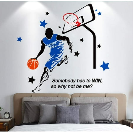 Wall Stickers Play Basketball As Decoration For Bedroom Living Room Kids Diy Art Murale 110 115cm Canada - Basketball Wall Decals Canada