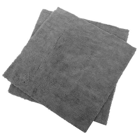 POPETPOP 2Pcs Grey Microfiber Car Wash Towels Super Absorbent Soft Drying Towels for Car Detailing and Home Cleaning