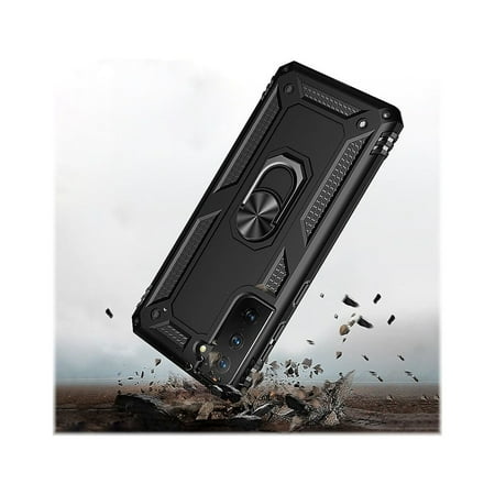SaharaCase - Military Kickstand Series Case for Samsung Galaxy S21 FE 5G - Black