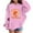 Pink, variant on WhouRiu Little Girls Hoodies and Sweatshirts Long Sleeve Baseball Print Pullover Outerwear Hooded Tops Purple,Sizes 5-6