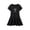 A-Black135, variant on SONXAHE Dress for Toddler Girl Short Sleeve Round Neck Pleated Dresses Solid Summer Soft Leisure Swing Dress Black