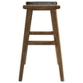 thumbnail image 4 of Modway Saoirse Woven Rope Wood Bar Stool - Set of 2 in Walnut Black, 4 of 10