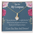 thumbnail image 2 of To My Girlfriend My Compass Alluring Ribbon Necklace Message Card, 2 of 7