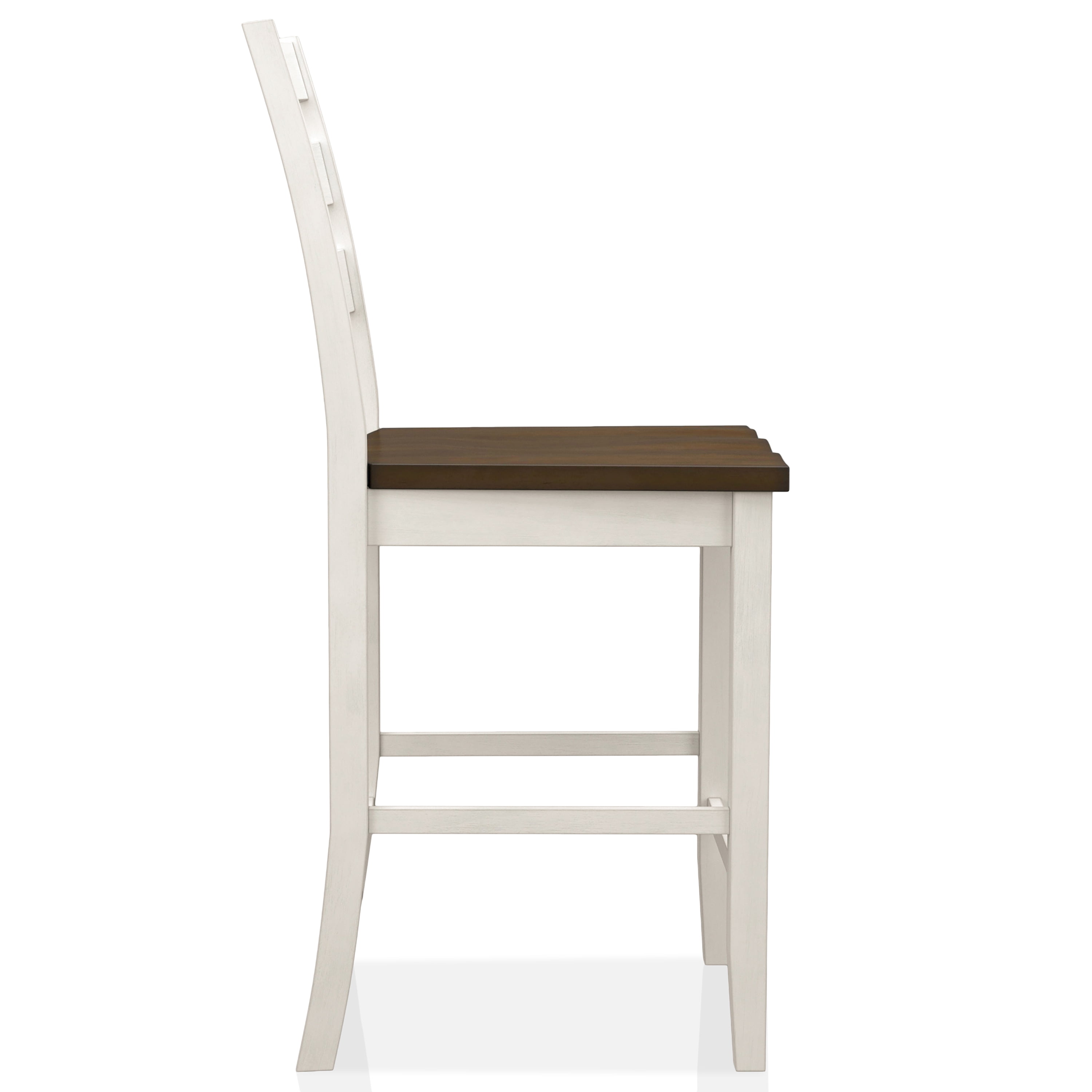 Furniture of America Donia Wood Counter Chair- Set of 2, Sea White