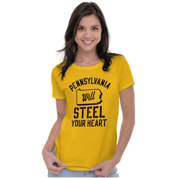Pennsylvania Will Steal Your Heart Women's T Shirt Ladies Tee Brisco Brands S