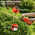 thumbnail image 5 of Hedge Trimmer Cordless,UNTIMATY 21V Electric Bush Trimmer with Rotatable Handle,Brushless Motor Trimmers Battery Powered, for Shrub Cutting,Trimming,Orange, 5 of 9