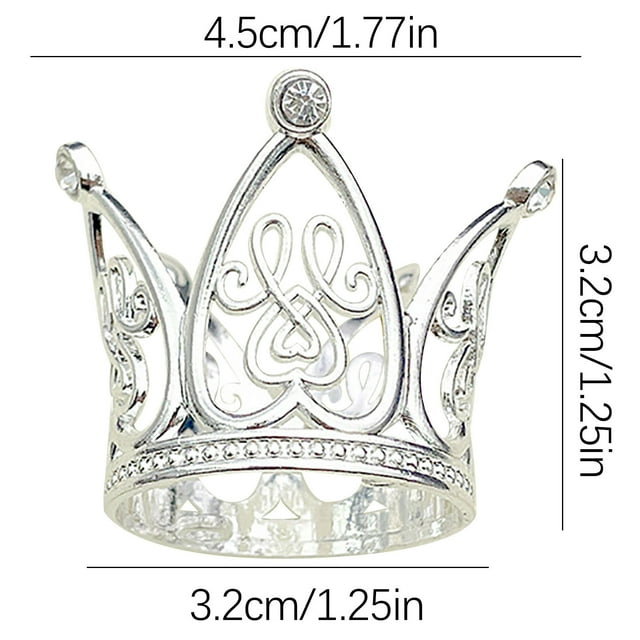 Birthday Cake Decoration Alloy Mini Round Diamond Ornament 3.2 cm