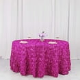 thumbnail image 5 of Efavormart 120" Wholesale Round Table Cover FUSHIA  Grandiose Rosette 3D Satin Tablecloth For Wedding Party Event Decoration, 5 of 11