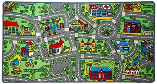 Click N' Play City Life Kids Road Traffic Play mat Rug Large Non-Slip ...