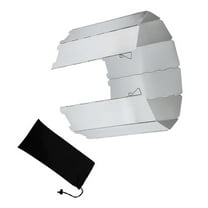 Koolleo Folding Stove Windscreen Aluminum Alloy Windscreen Stove Windproof Plate Camping Supply