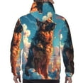 thumbnail image 7 of Balery Colorful Cloud Shepherd Dog Pattern Mens Hoodie Kangaroo Pocket Hoodie Pullover Hooded Sweatshirt Ideal for Daily Wear Travel and Home-3X-Large, 7 of 7