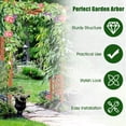 thumbnail image 5 of Topbuy 84.5" Outdoor Wood Arbor Natural Finish Arch Trellis Pergola Lattice, 5 of 10