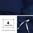 thumbnail image 3 of IR Imperial Rooms 3 Piece Duvet Cover Set Soft Microfiber Button Closer Navy Color King All-Season, 3 of 12