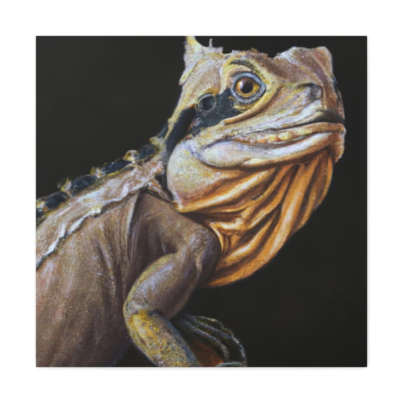 Frilled Lizard Triumphant - Canvas