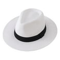 thumbnail image 2 of Men's Summer Sun Hat Wide Brim Straw Cowboy Hat Breathable Beach Hat For Outdoor Travel Fishing Gardening Cozy White1 - One Size, 2 of 7