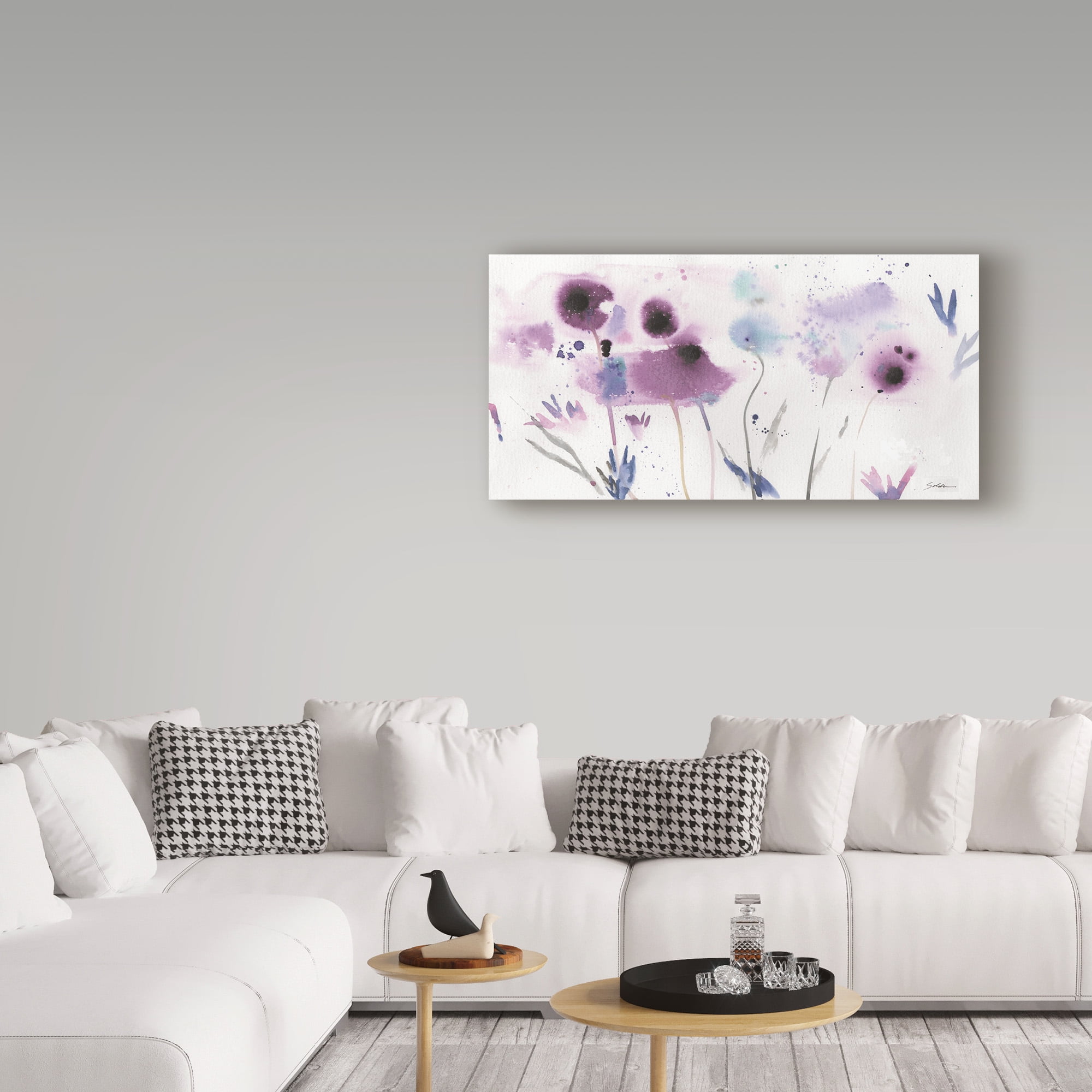 Trademark Fine Art 'Purple Blossoming 3' Canvas Art by Sheila Golden